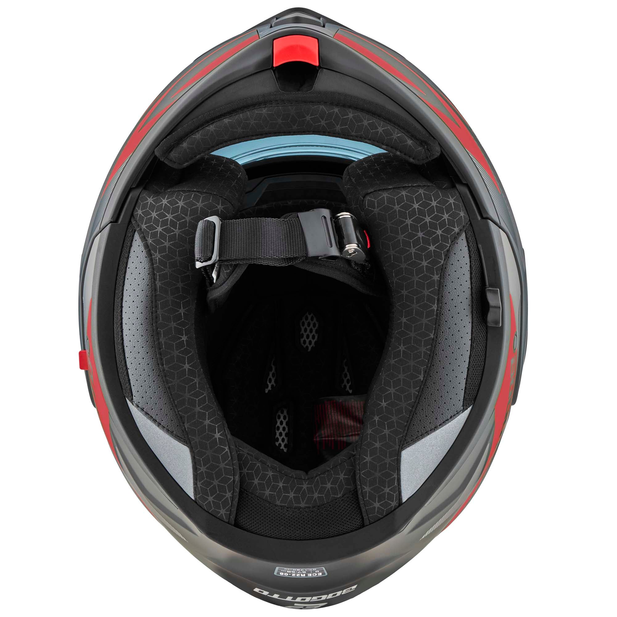 Bogotto FS-X600 Atyr Hjelm sort mat/grå/rød 2XL Figur 8