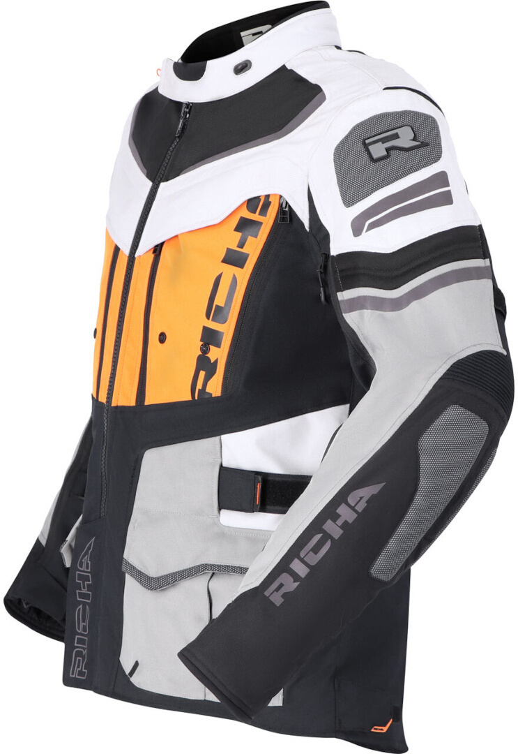 Richa Infinity 2 Adventure waterproof Motorcycle Textile Jacket black/grey/orange 5XL Figure 2