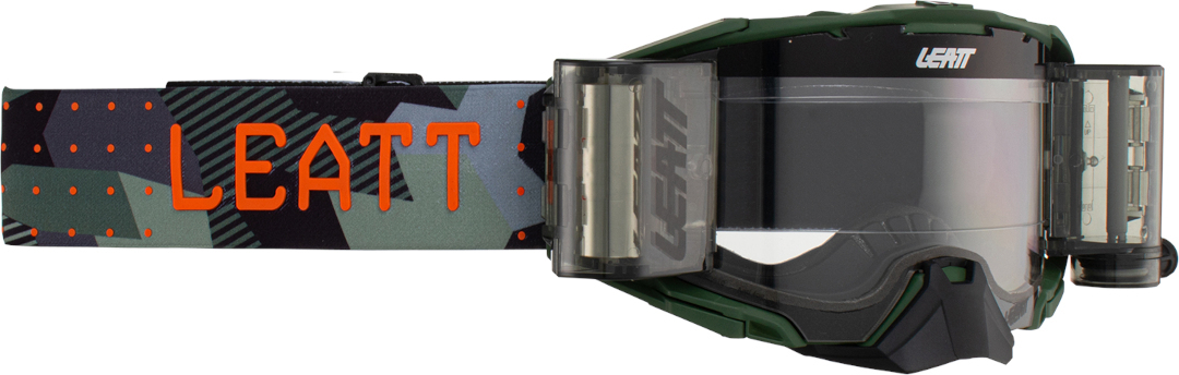 Leatt Velocity 6.5 Camo Roll-Off Motocrossglasögon svart/grön Figur 1