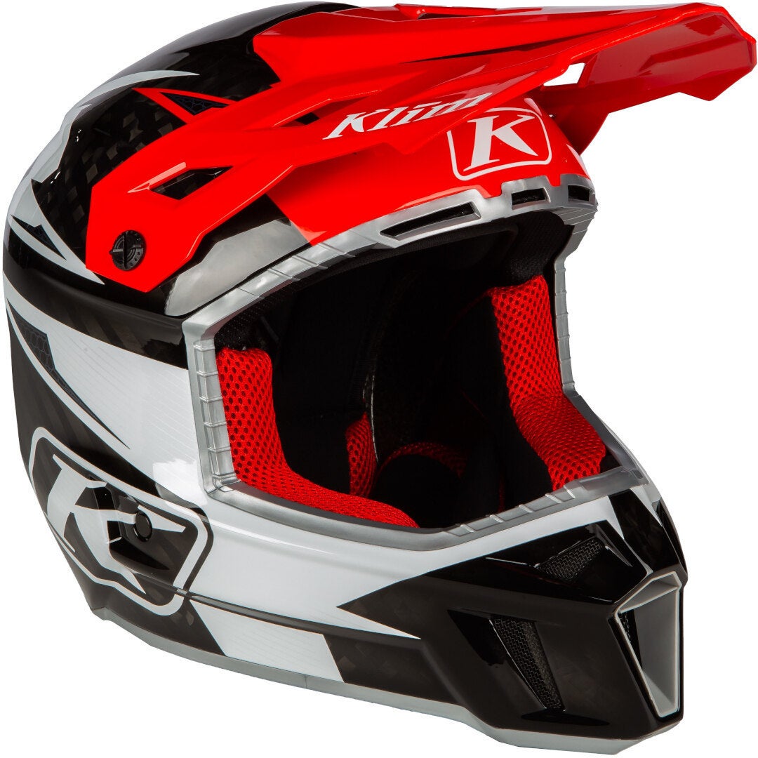 Klim F3 Carbon Pro Casco Motocross rosso/nero/bianco L (58/59) Figura 3
