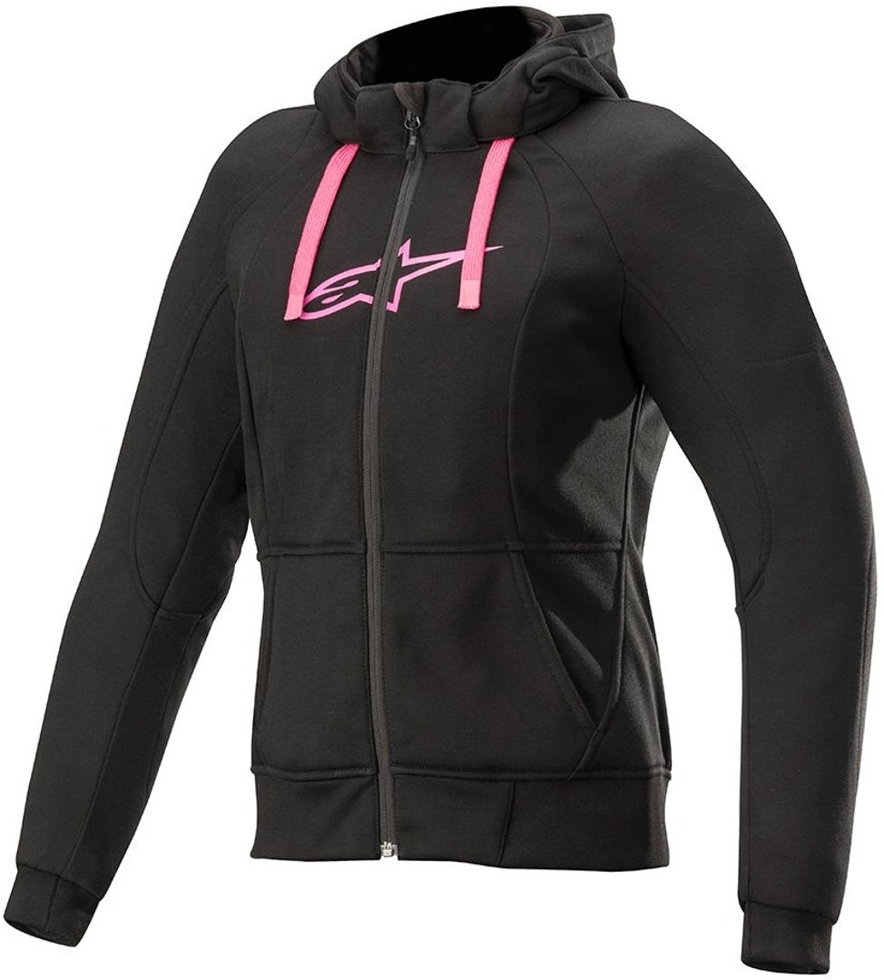 Alpinestars Stella Chrome Sport Señoras sudadera con capucha de la motocicleta negro/rosa XL Figura 1