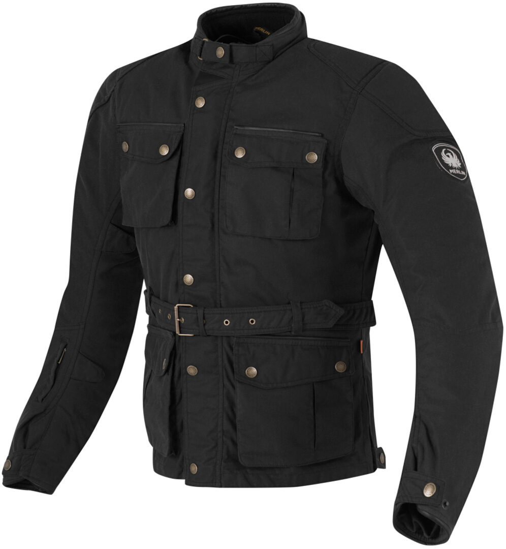 Merlin Kurkbury Jachetă ceruită pentru motocicletă negru 4XL Figura 1