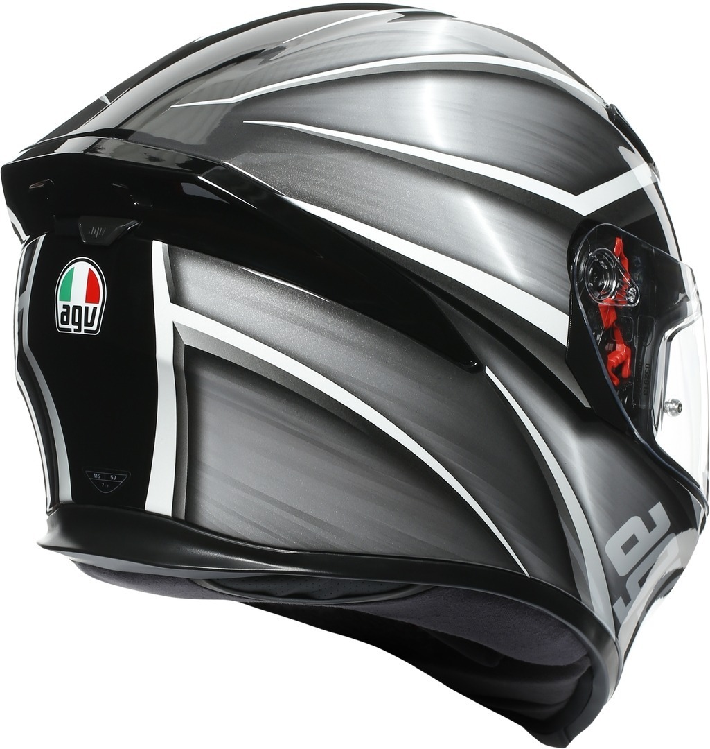 AGV K-5 S Tempest Helmet black/silver ML (58) Figure 4
