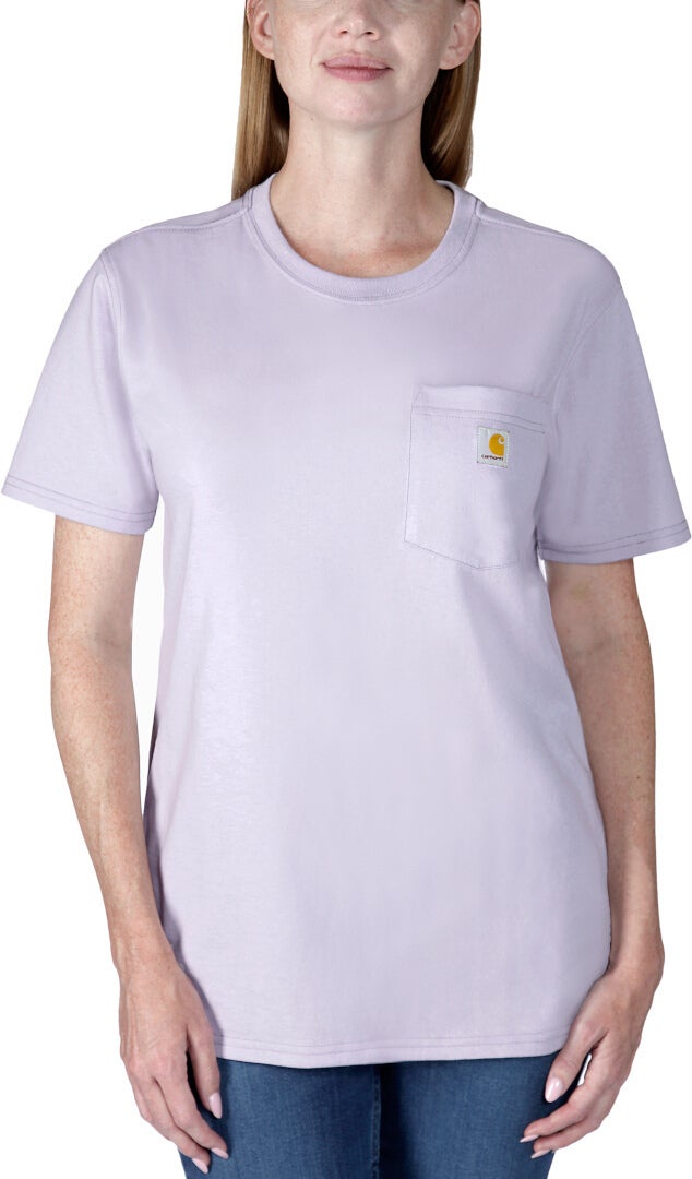 Carhartt Loose Fit Heavyweight K87 Pocket Ladies T-Shirt white/purple L Figure 3