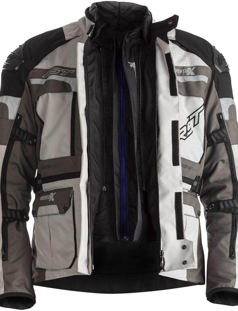 RST Adventure-X Motorfiets textiel jas wit/grijs XXL Figuur 6