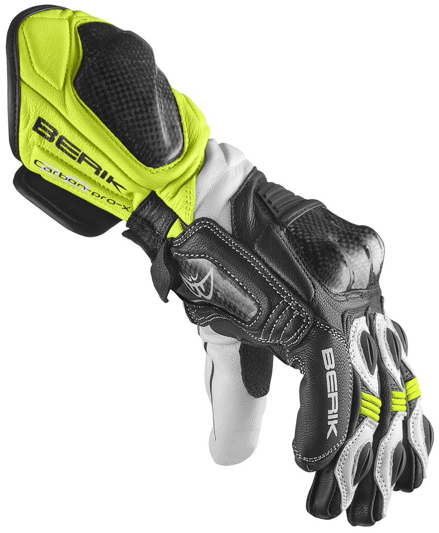 Berik TX-1 Pro Motorcykel handskar svart/vit/neongul XS Figur 3