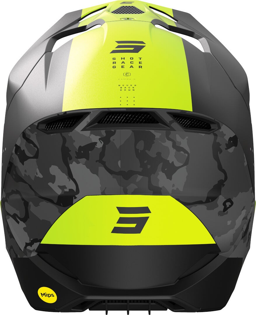 Shot Race Camo Motorcross helm zwart/neon-geel Verlies (59/60) Figuur 2