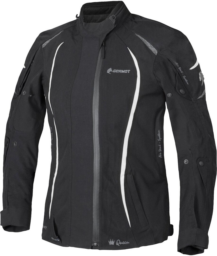 Germot MotoQueen imperméable à l’eau dames moto textile veste Noir/Blanc 48 Figure 2