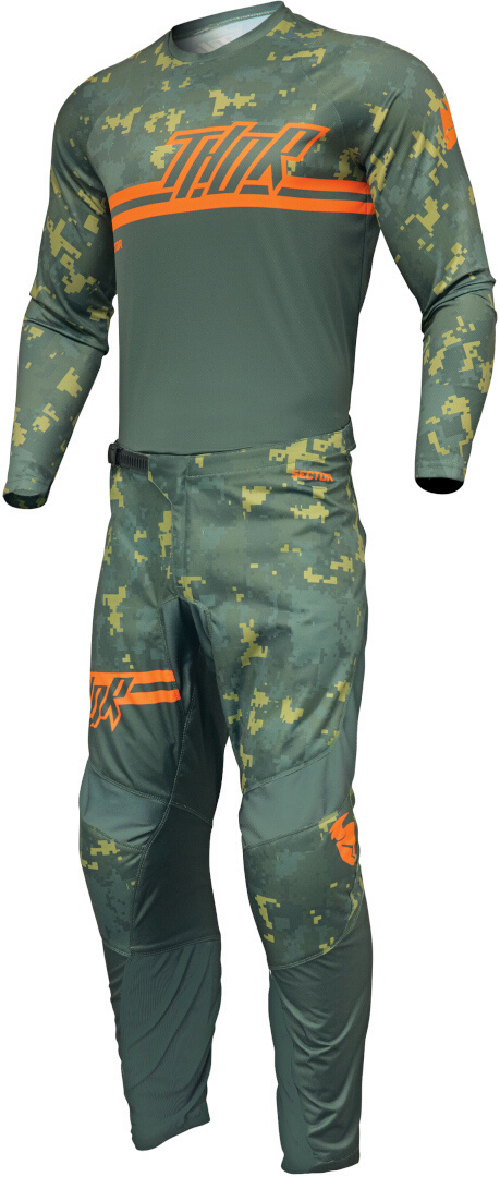 Thor Sector Digi Camo Pantalon de motocross Vert/Orange 38 Figure 4