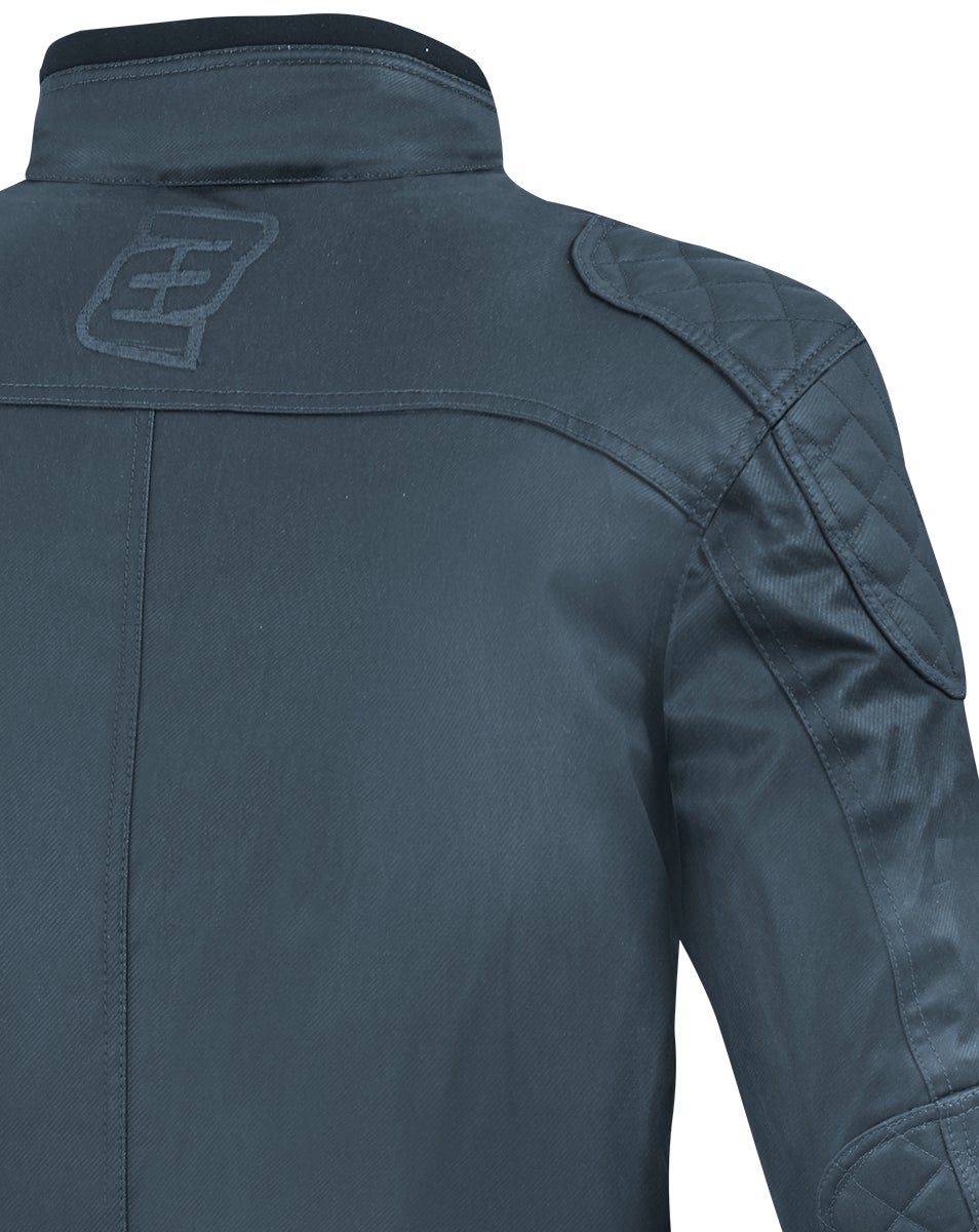 Bogotto Barton waterproof Motorcycle Waxed Jacket navy blue L Figure 7