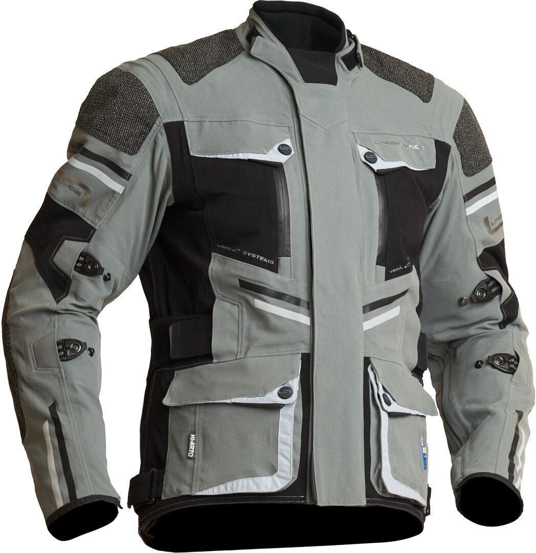 Lindstrands Sunne waterproof Motorcycle Textile Jacket grey/black 56 Figure 1
