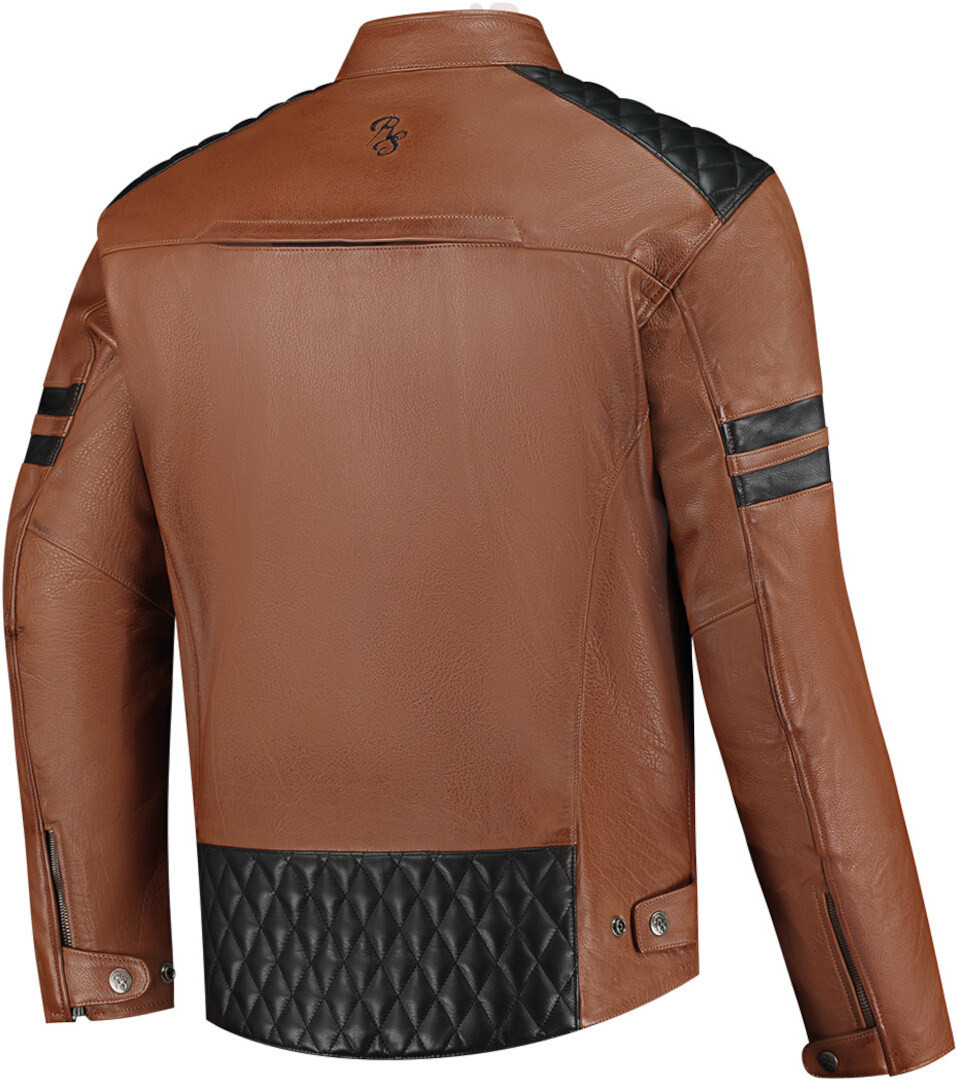 Rusty Stitches Jari V2 Motorcycle Leather Jacket brown/black 3XL Figure 2