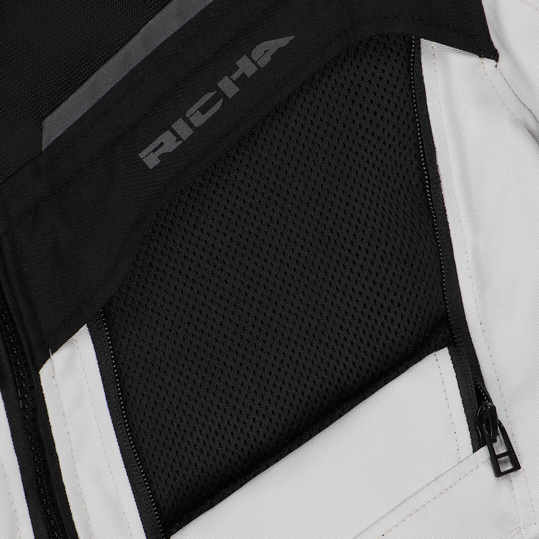 Richa Infinity 2 Adventure imperméable à l’eau dames moto textile veste Gris clair/Noir L Figure 4