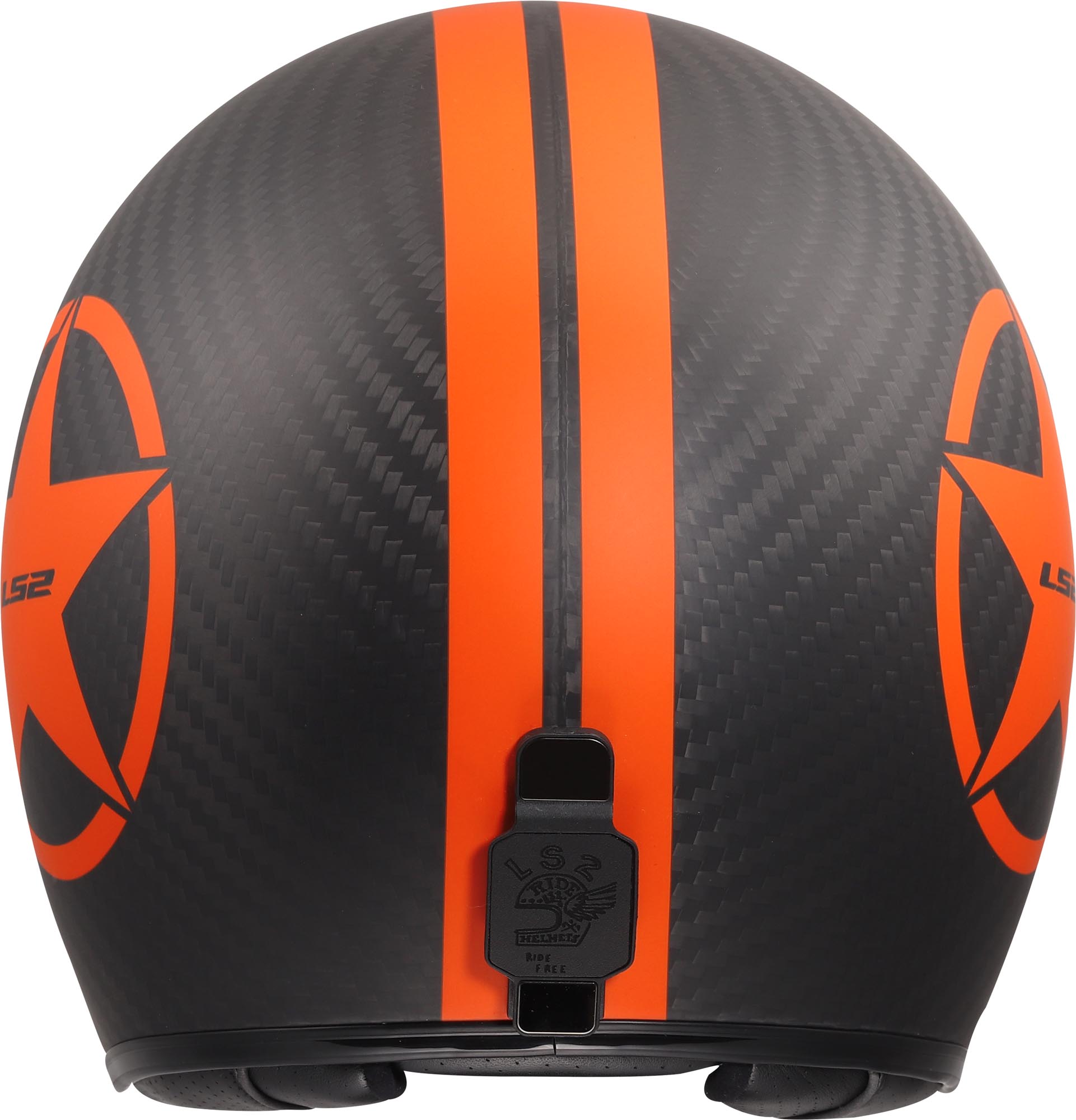 LS2 OF601 Bob II Carbon Star Jethelm orange M (57/58) Abbildung 4