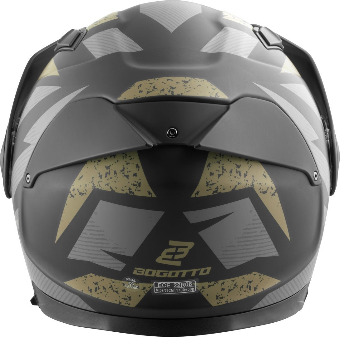 Bogotto FG-102 Safari Стеклопластиковый эндуро шлем с откидывающимся верхом чёрный матовый/серый/коричневый L Рисунок 7