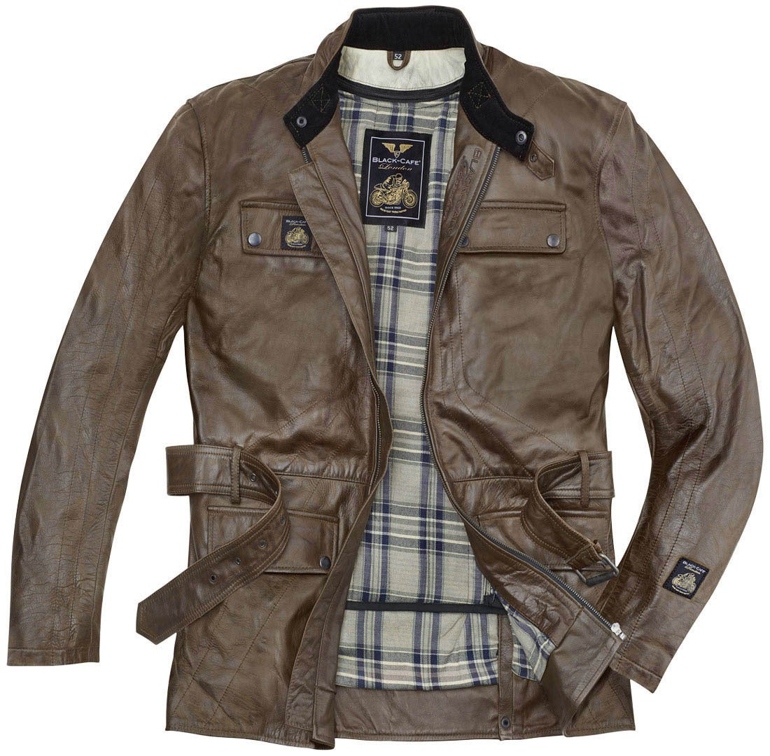 Black-Cafe London Kairo Motorcycle Leather Jacket brown 54 Figure 2