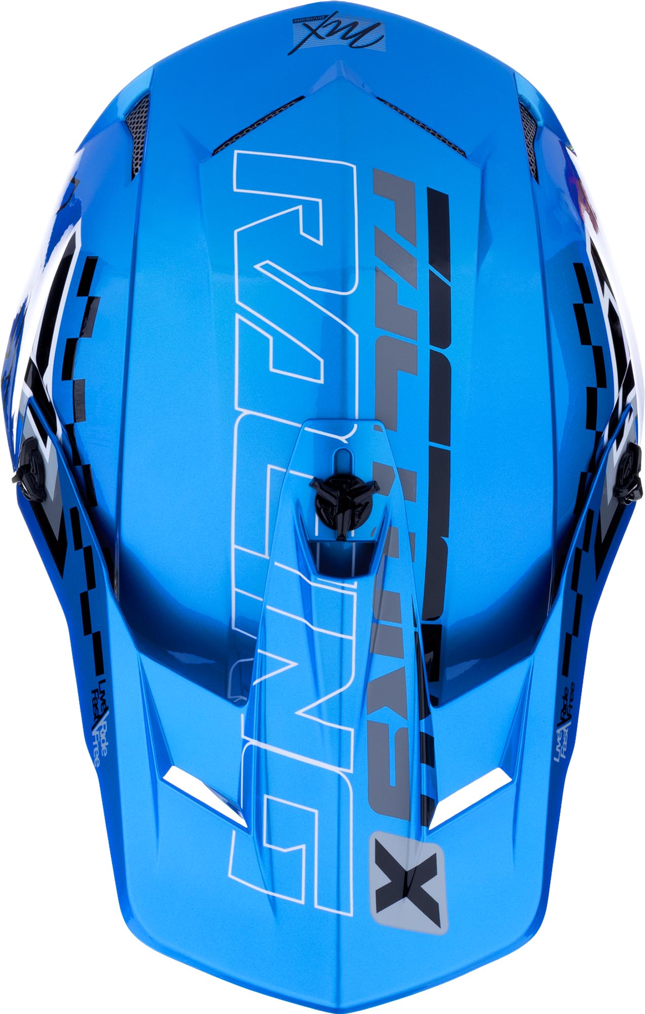 FXR Clutch Logo Jugend Motocross Helm blau M Abbildung 2
