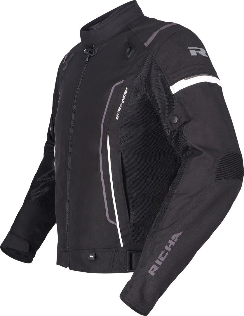Richa Airstream 3 waterproof Motorcycle Textile Jacket black/white L Figure 2
