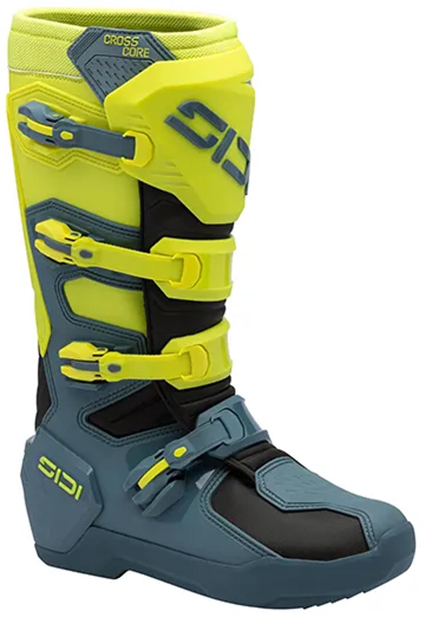 Sidi Crosscore Bottes de motocross Jaune/bleu néon 43 Figure 1