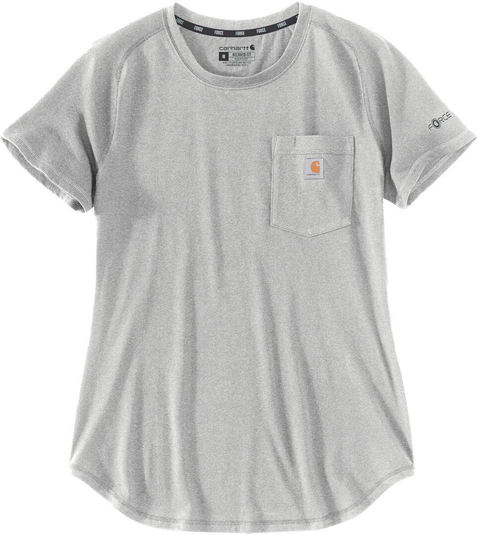 Carhartt Force Relaxed Fit Midweight Pocket Damen T-Shirt hellgrau S Abbildung 1
