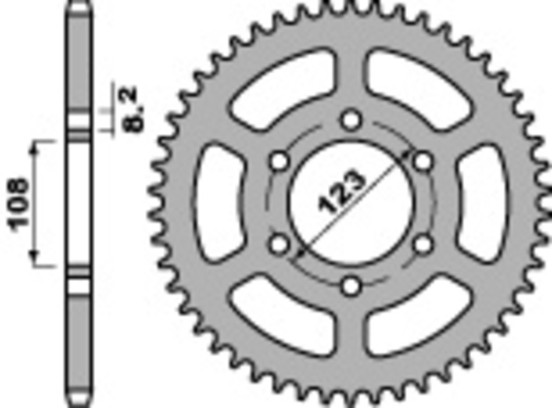 PBR Standard C45 bakdrev i stål 4607 - 428 Figur 1