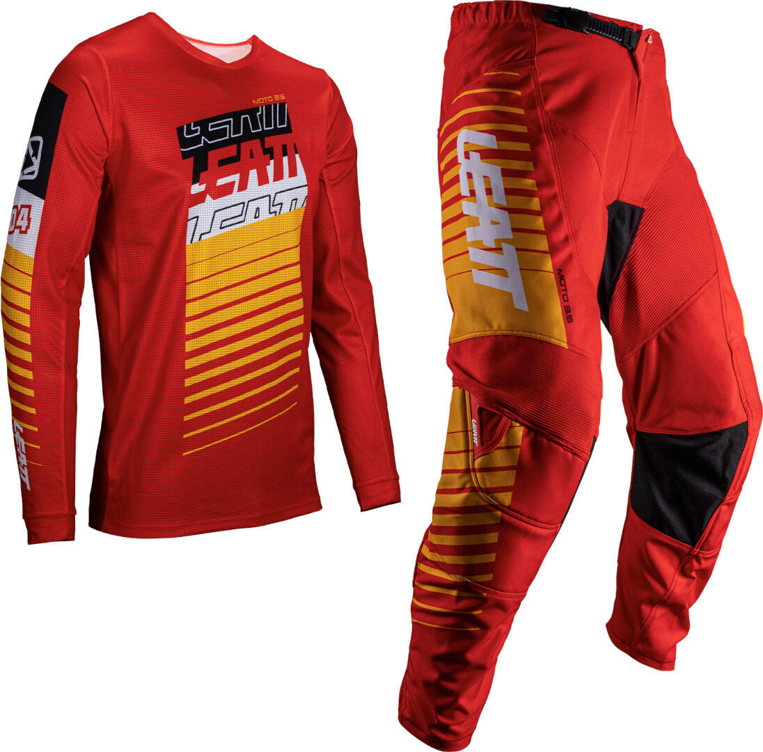 Leatt 3.5 Ride Kit Stripes 2025 Set de tricou și pantaloni de motocross Articolul principal Figura 1