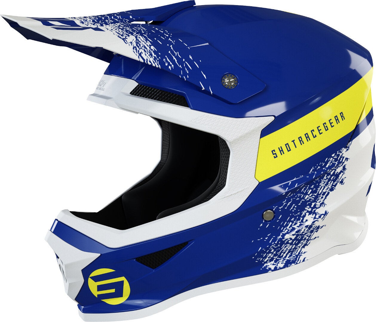 Shot Furious Roll Motocross Helmet blue/yellow S (55/56) Figure 1