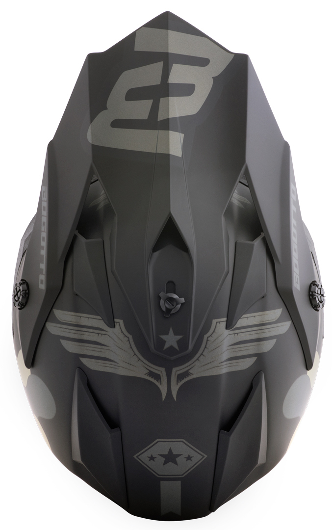 Bogotto V328 Camo Cască de motocross din fibră de sticlă Negru/Verde XS Figura 6