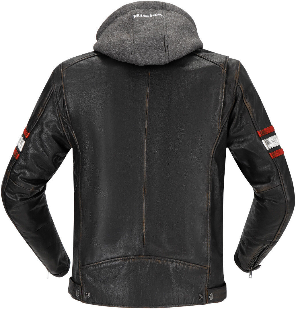 Richa Toulon 2 Motorcycle Leather Jacket black/red 62 Figure 5