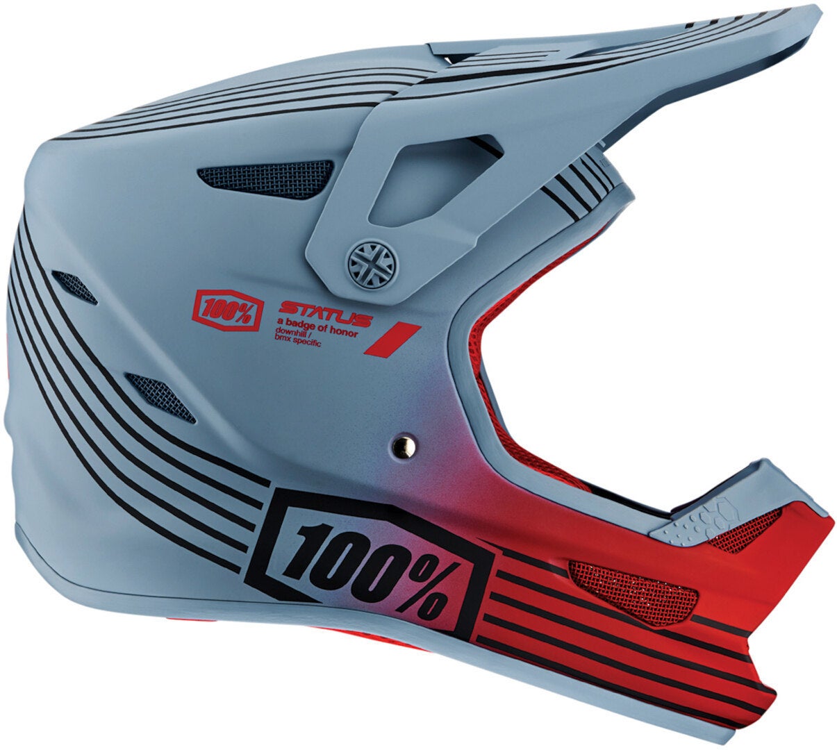 100% Status Stripes Downhill Helm L (59/60) Abbildung 1