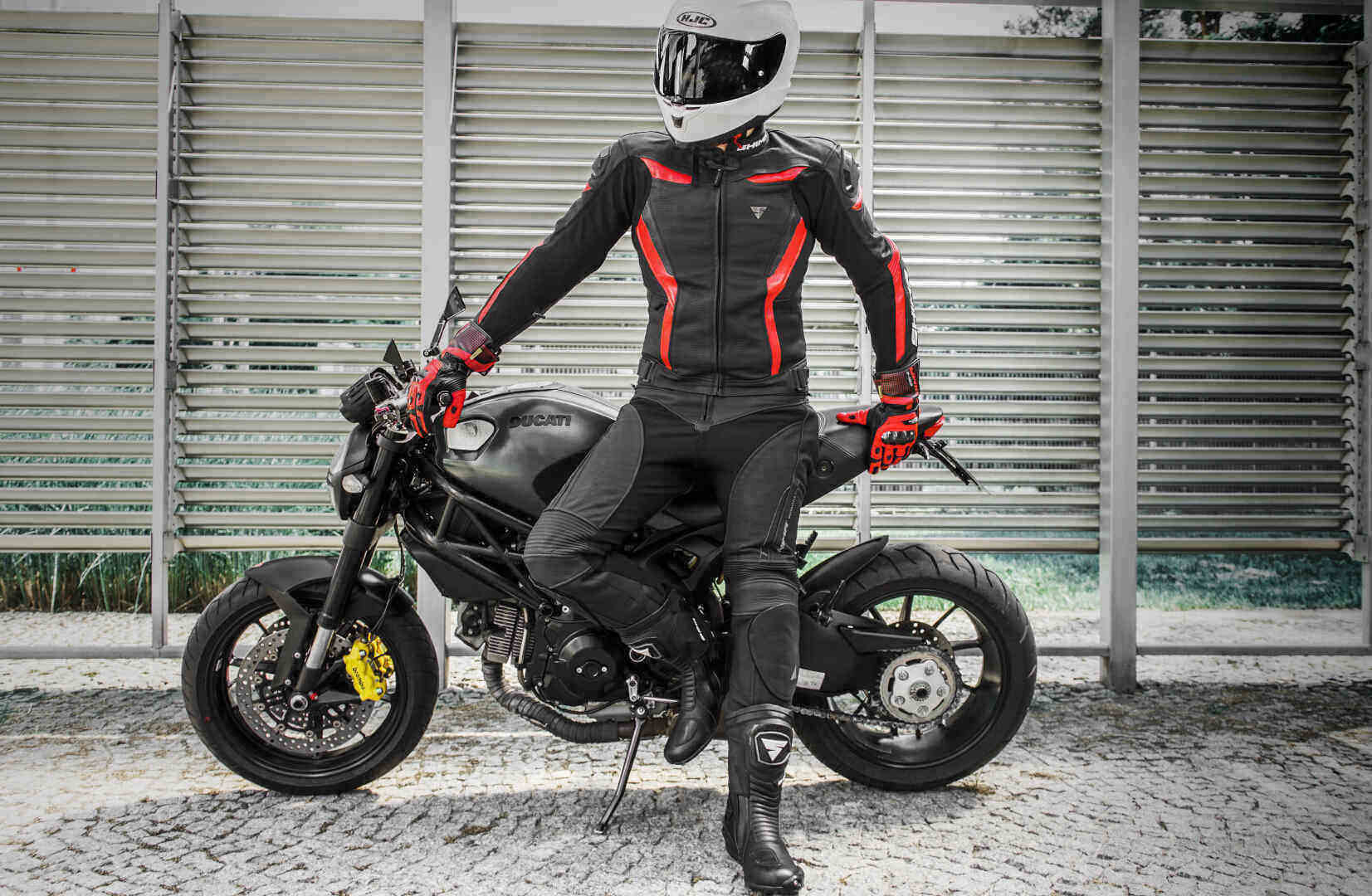 SHIMA Chase Motorrad Lederjacke schwarz/rot 54 Abbildung 4