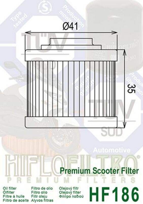 Hiflofiltro Filtru de ulei - HF186 Figura 3