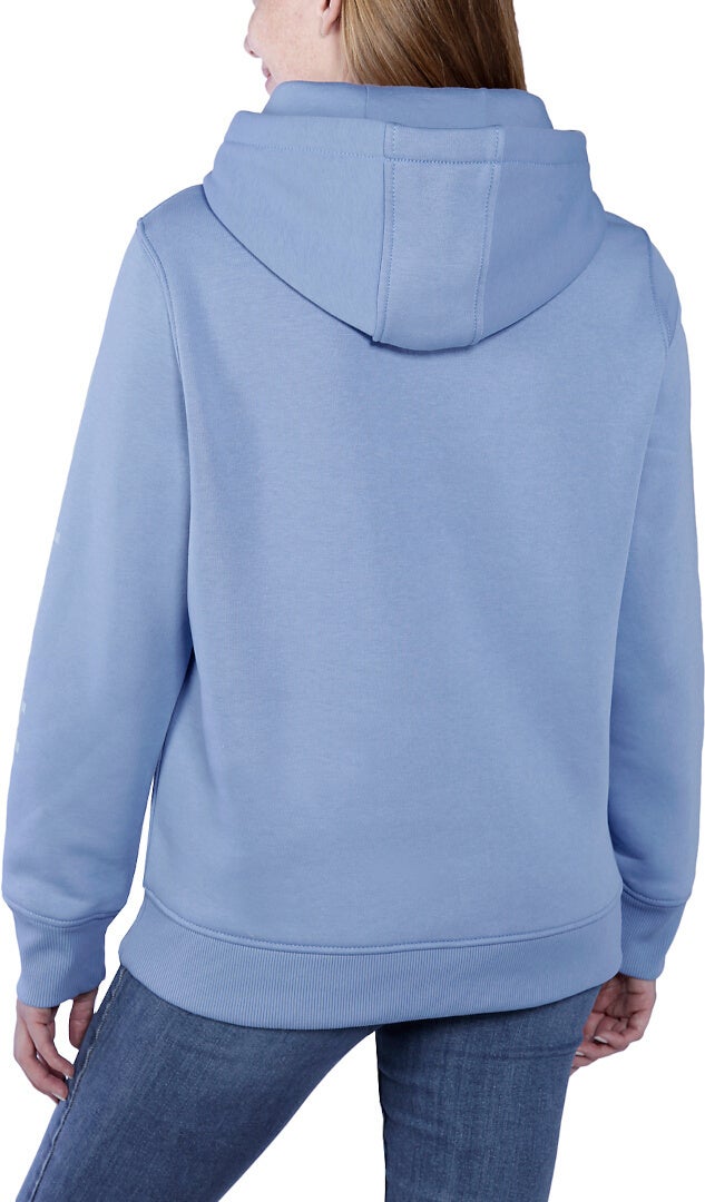 Carhartt Clarksburg Logo Sweat à capuche pour dames bleu/bleu clair M Figure 4