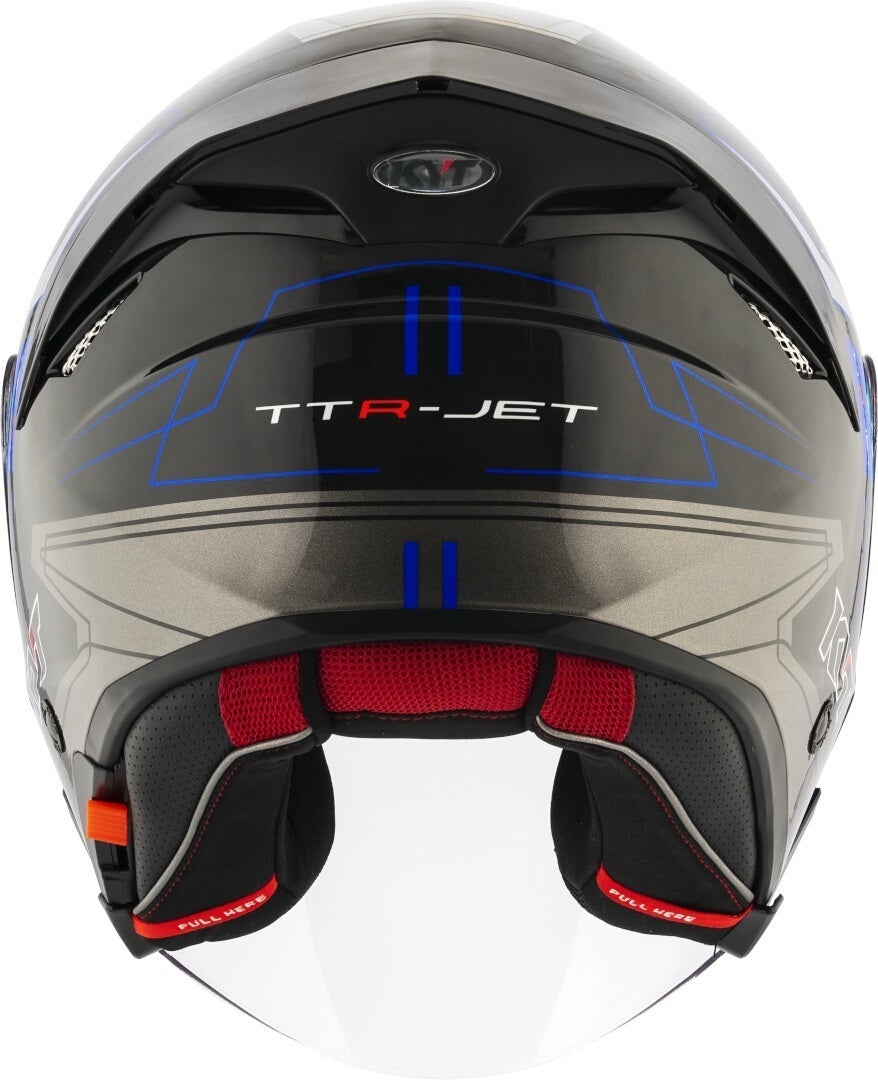 KYT TTR-Jet Led Casco Jet nero/blu S (55/56) Figura 4