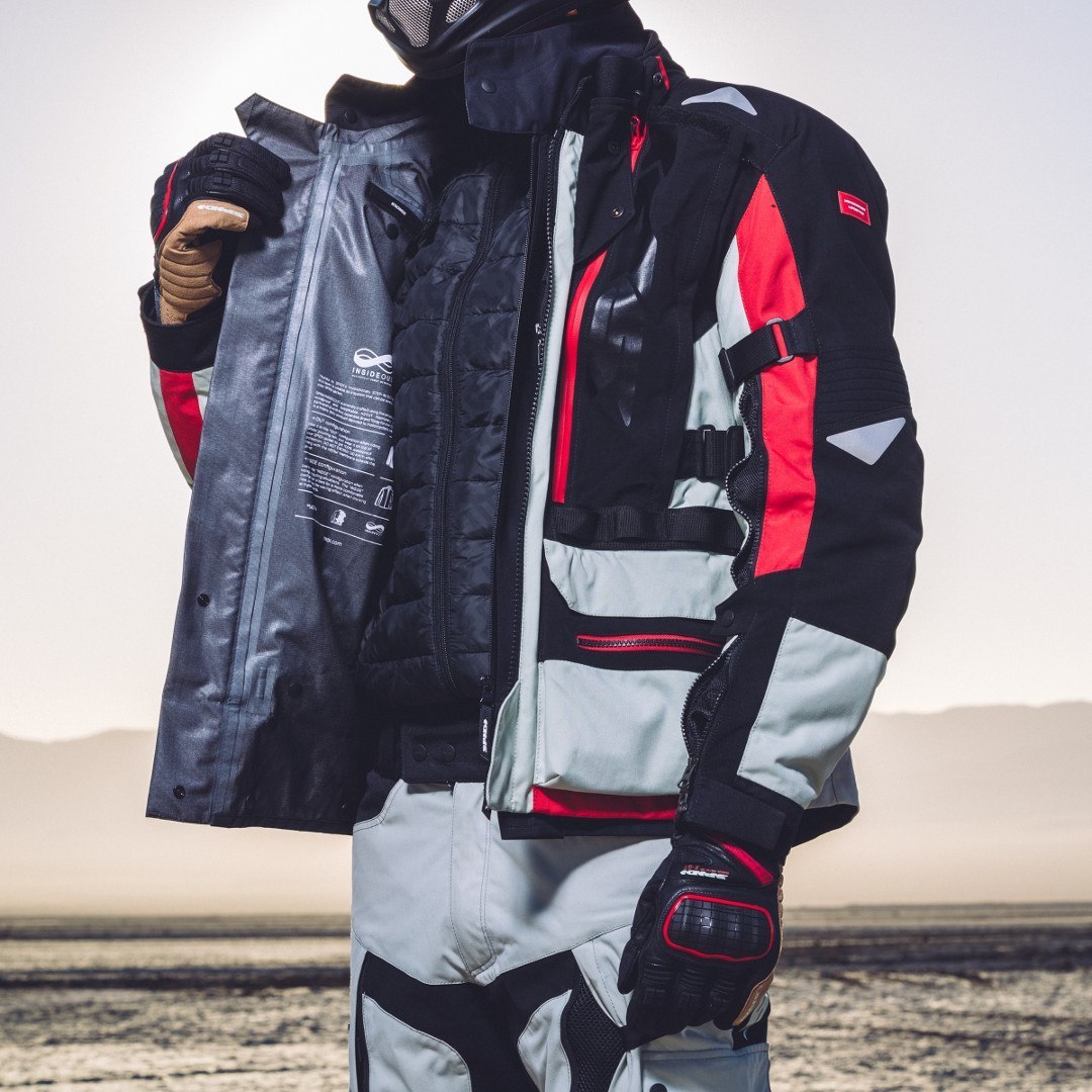 Spidi H2Out Allroad Motorcycle Textile Jacket black/grey/red 4XL Figure 9
