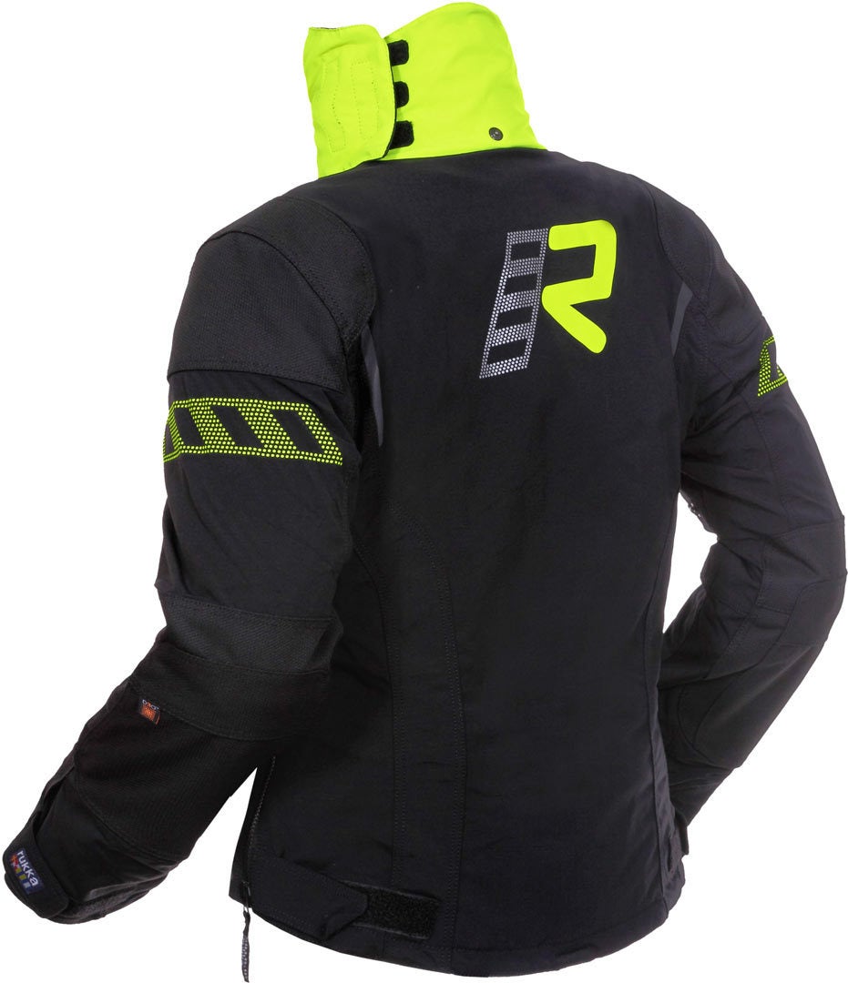 Rukka Elastina Dámská motocyklová textilní bunda černá/žlutá 40 Obrázek 2