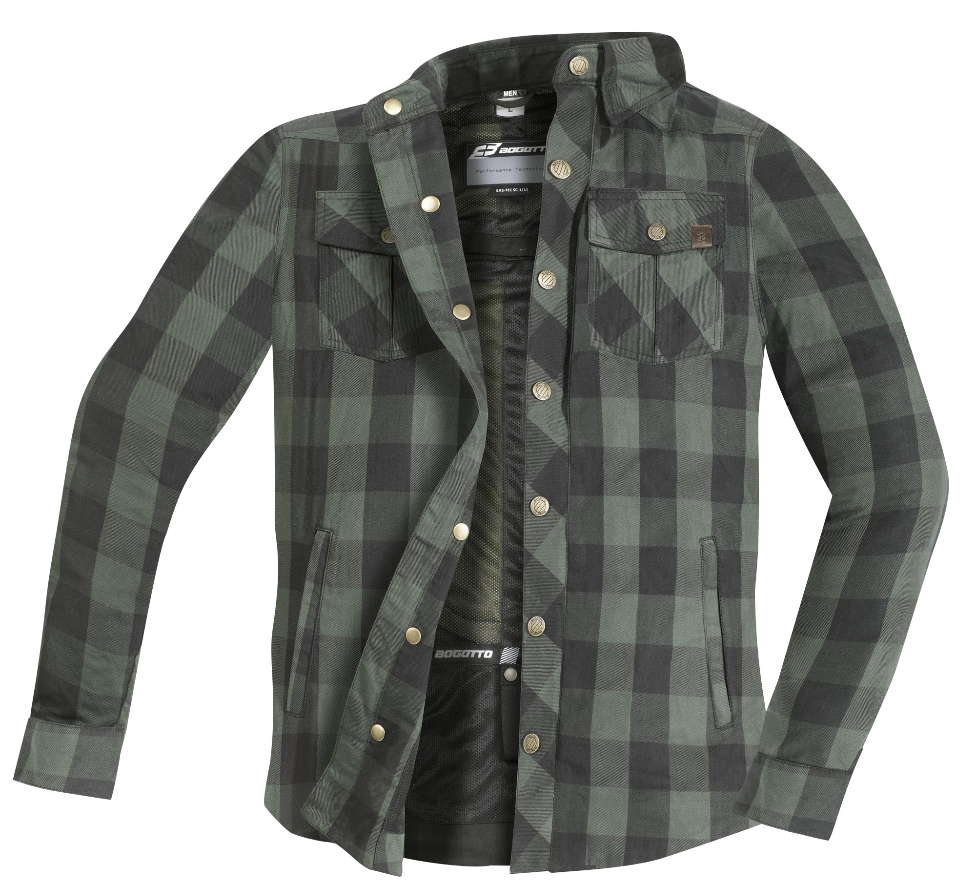 Bogotto Forgewood Cămașă de motocicletă Negru/Verde XS Figura 4