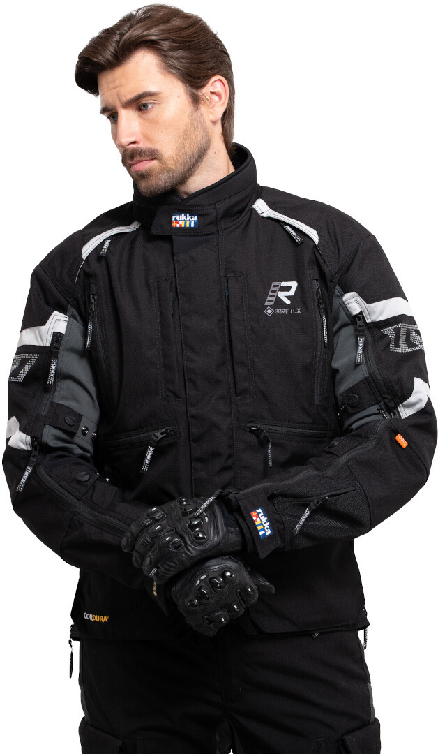 Rukka Madagasca-R Giacca tessile moto nero/grigio 48 Figura 3