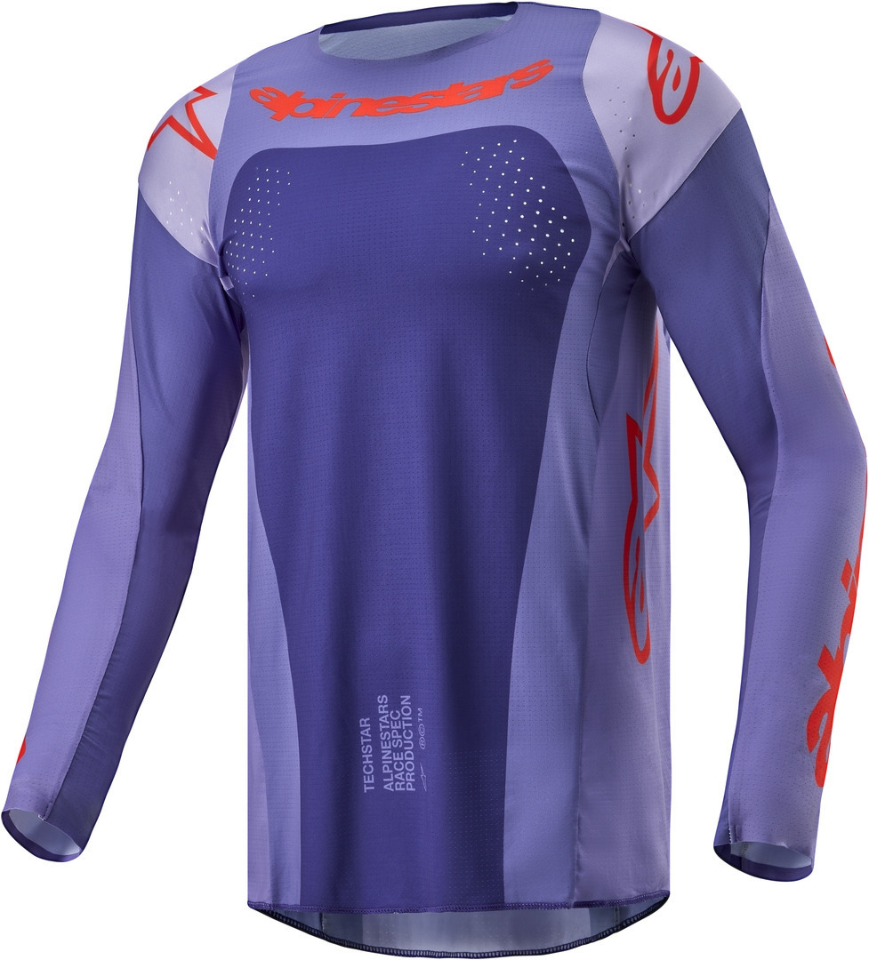 Alpinestars Techstar Ocuri Tricou de motocross mov/roșu S Figura 1