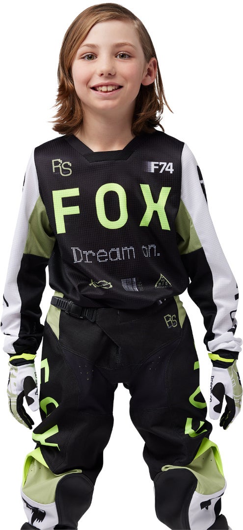FOX 180 Race Spec Camisa de Motocross Juvenil verde YM Figura 3
