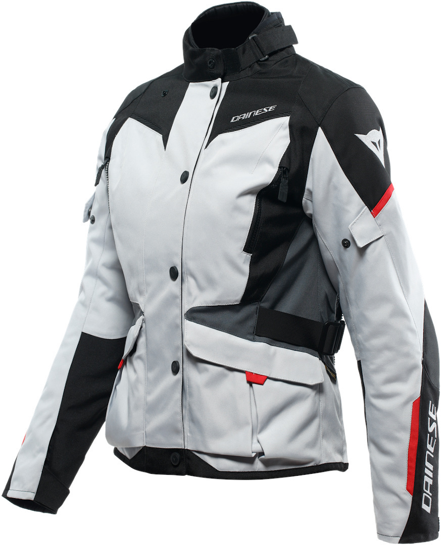 Dainese Tempest 3 D-Dry Jachetă textilă pentru motociclete pentru doamne gri deschis/negru/roșu 38 Figura 1
