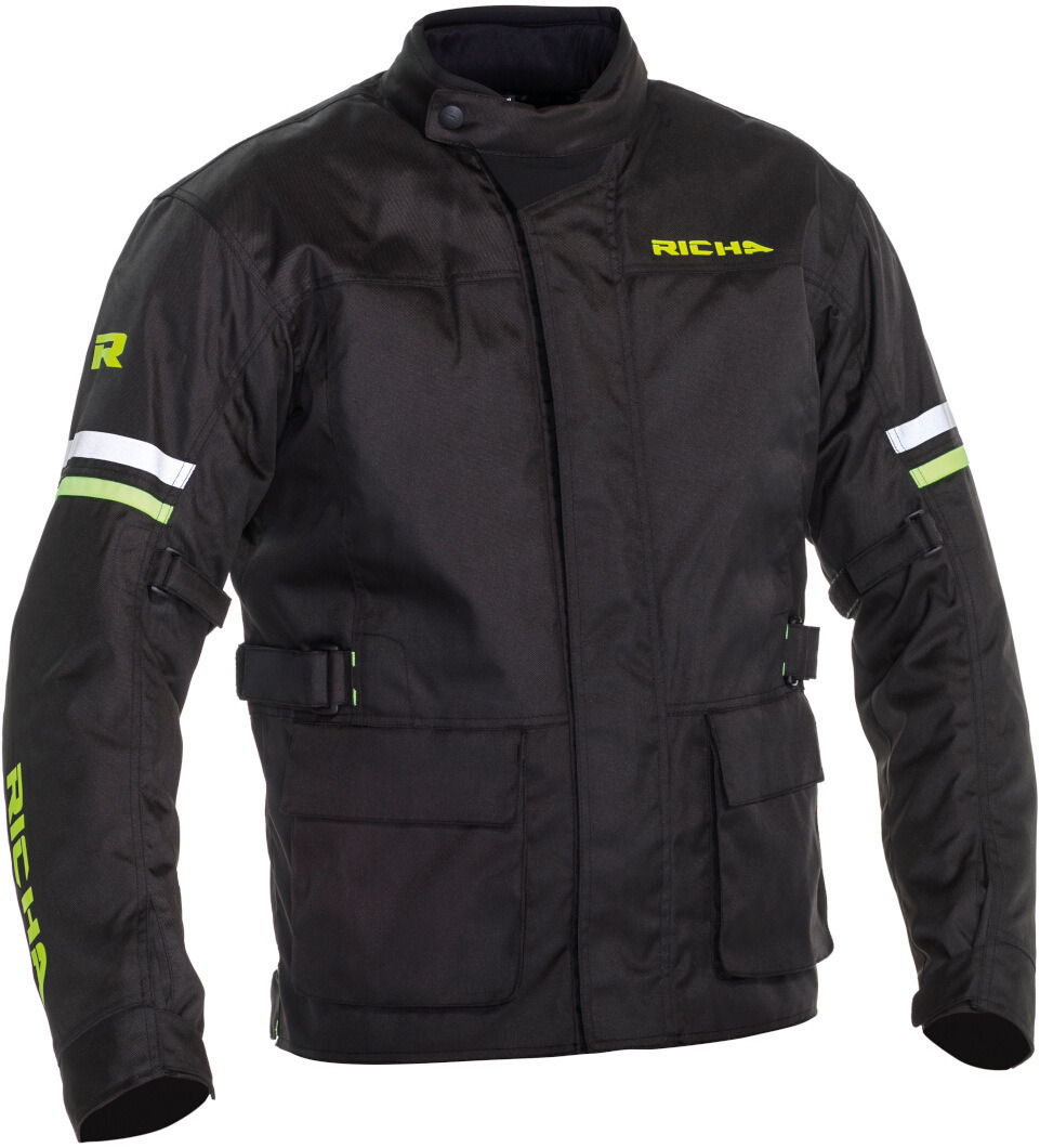 Richa Buster Long waterproof Motorcycle Textile Jacket black/yellow M Figure 1