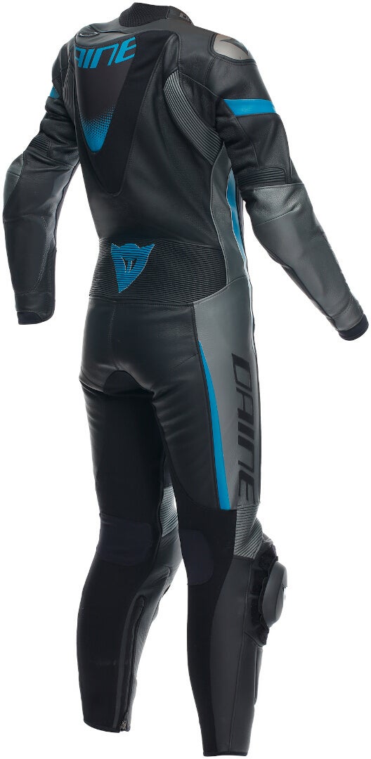 Dainese Grobnik 1-delt dame motorcykel læderdragt sort/grå/blå 42 Figur 2