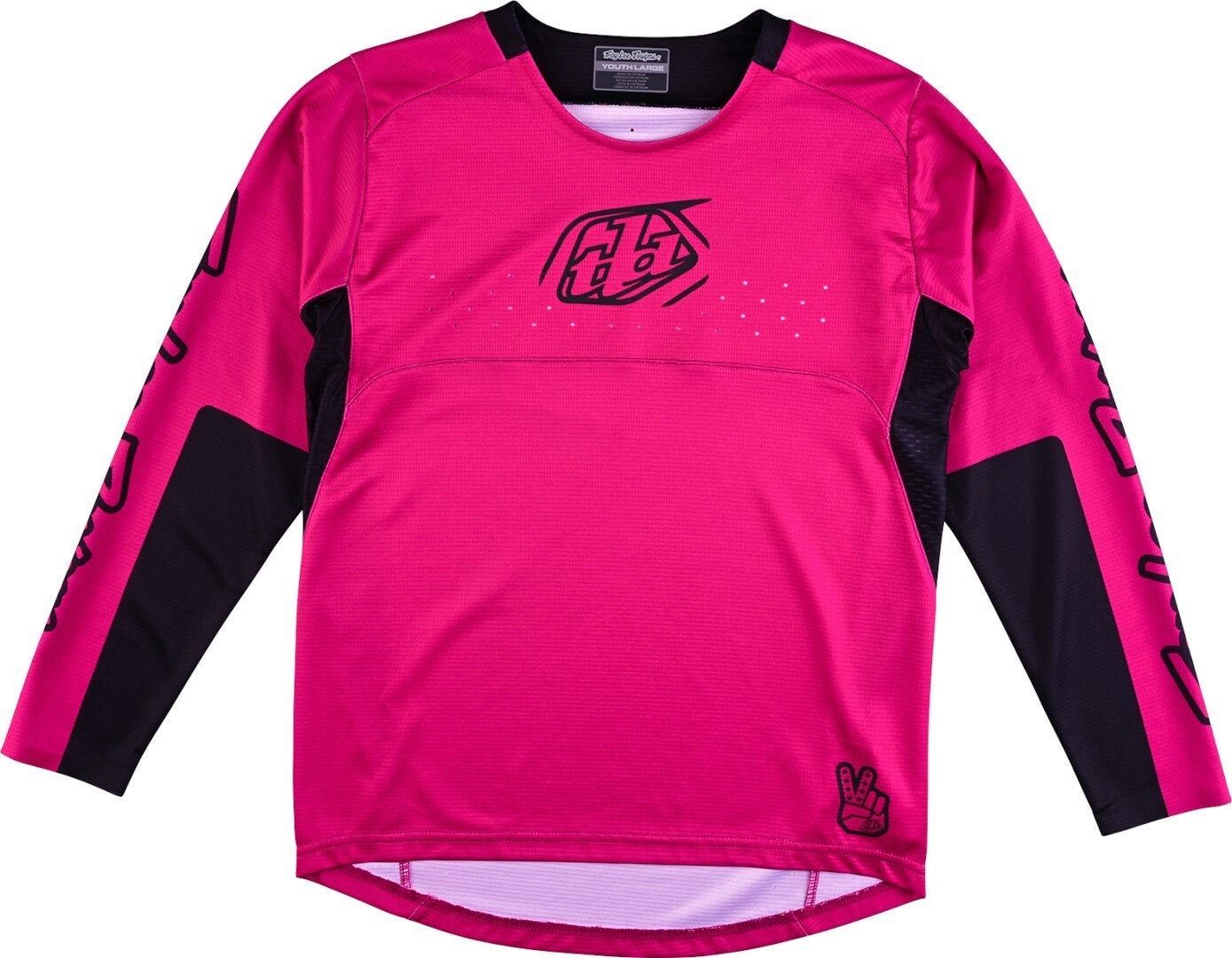 Troy Lee Designs Sprint Icon Cykeltrøje til børn Pink/sort S Figur 1