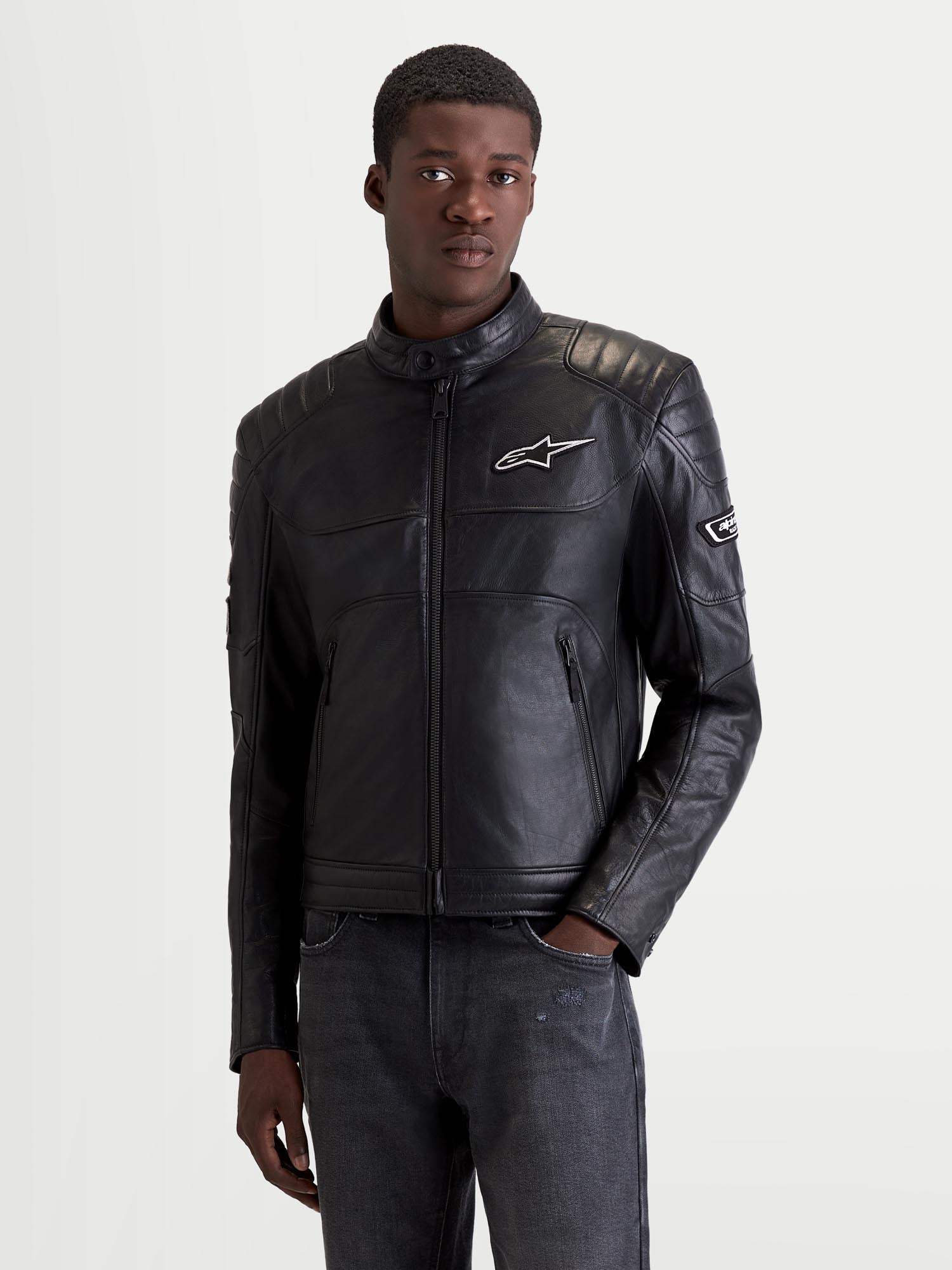 Alpinestars Revern Motorcycle Leather Jacket black L Figure 3