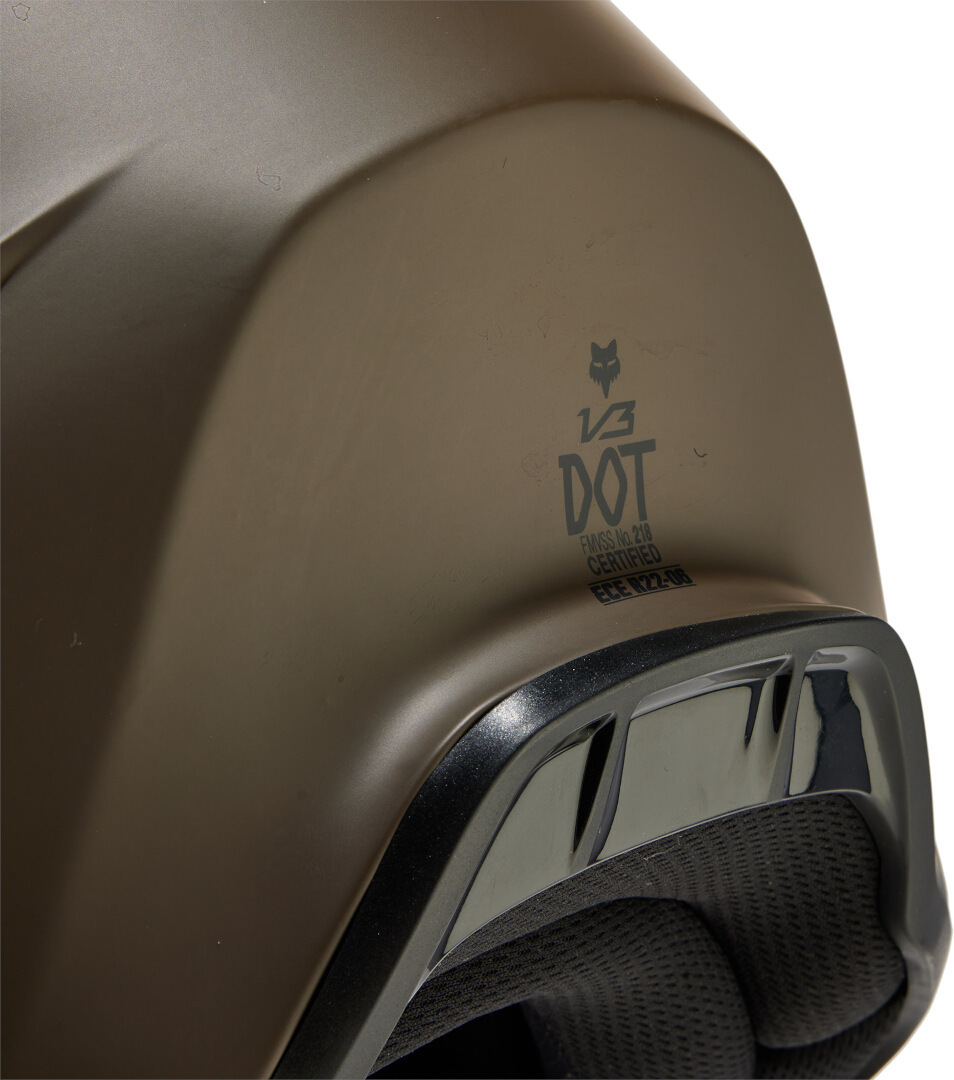 FOX V3 Solid MIPS Capacete de Motocross marrom mate M (57/58) Figura 9