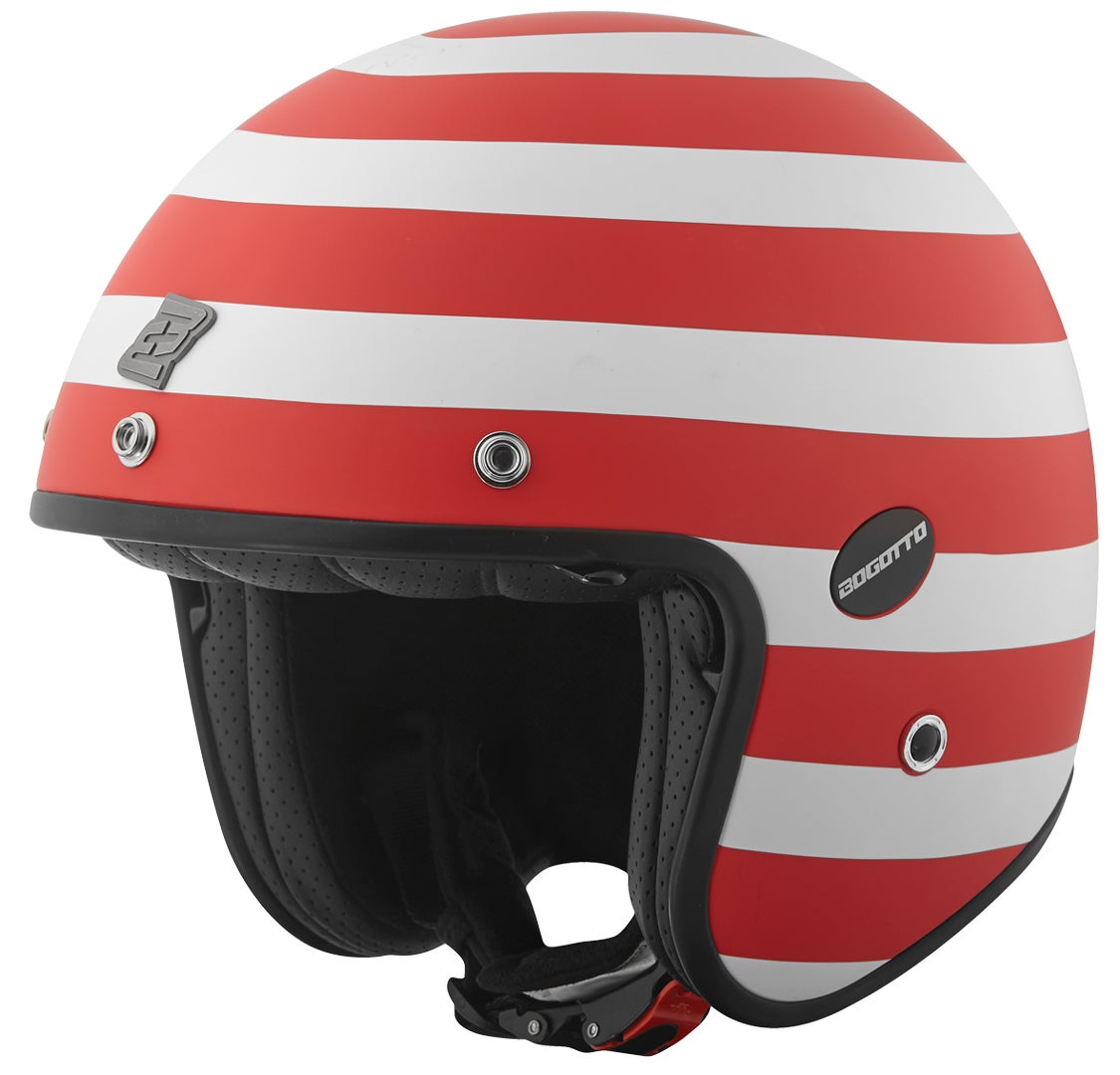 Bogotto V587 Scacchi Carbon Jet Helm rood/wit M Figuur 1