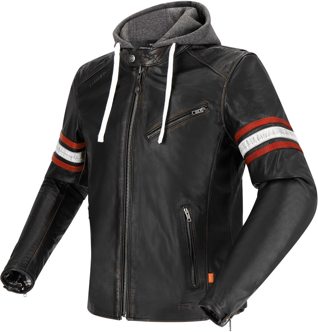 Richa Toulon 2 Motorcycle Leather Jacket black/red 64 Figure 2