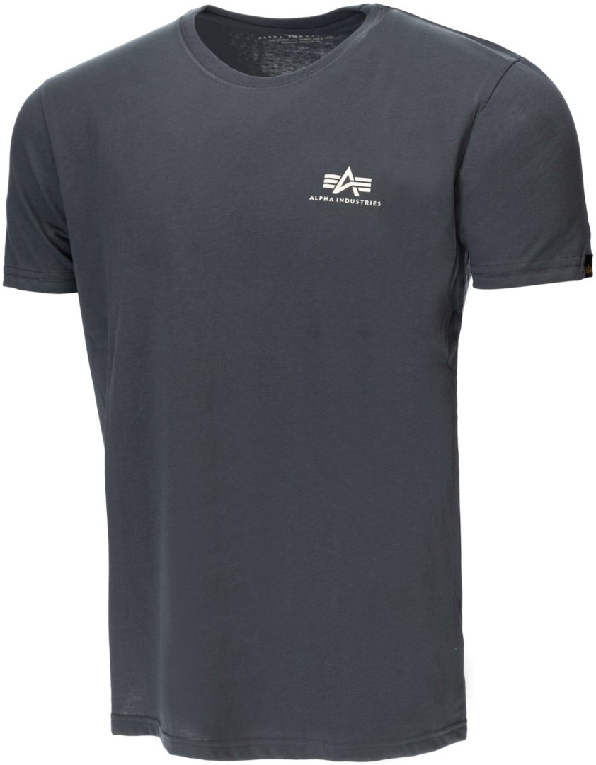 Alpha Industries Basic T Small Logo T-Shirt sort/grå L Figur 1