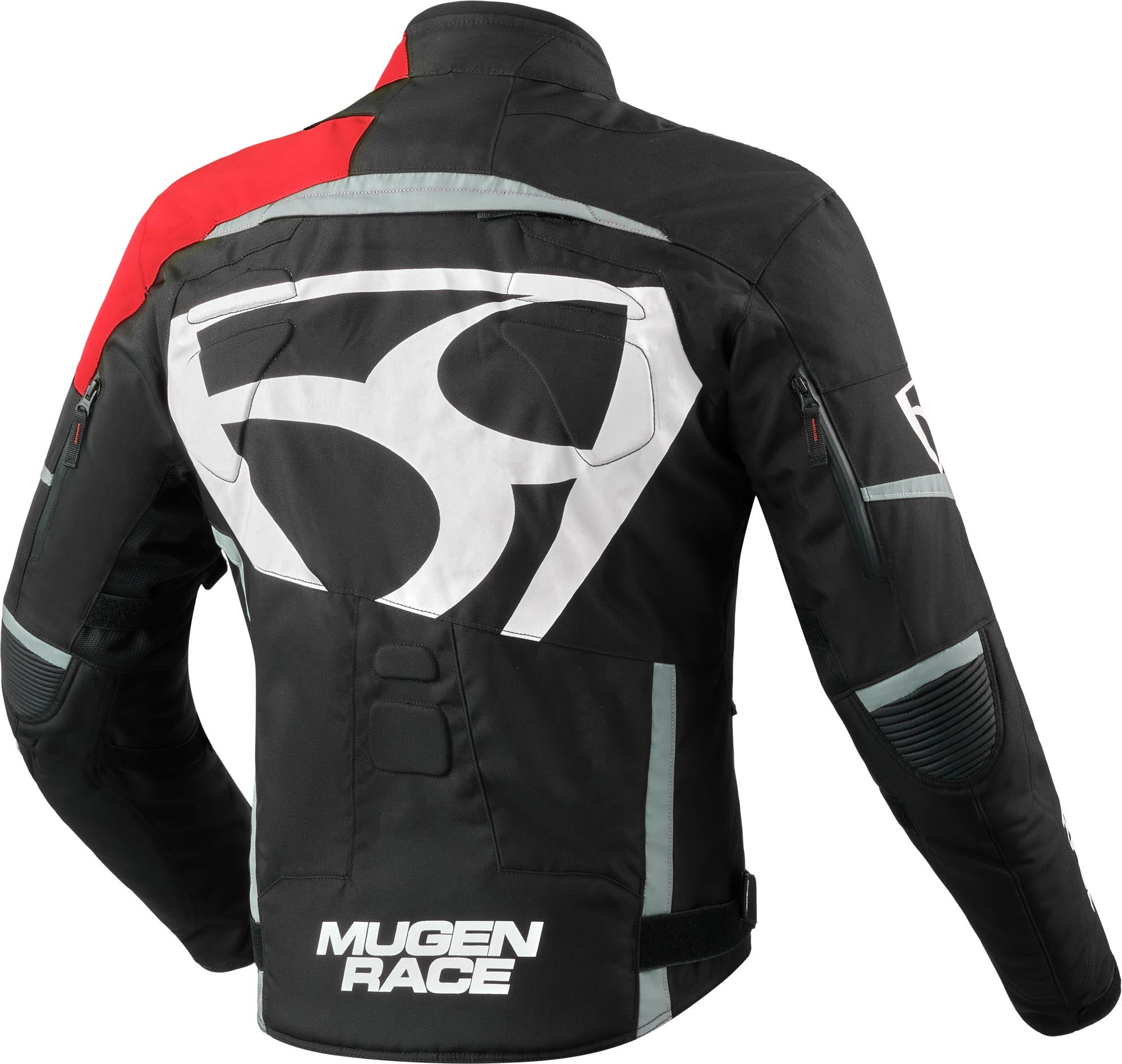 MUGENRACE Aggressore-T waterproof Motorcycle Textile Jacket black/white/red 5XL Figure 2